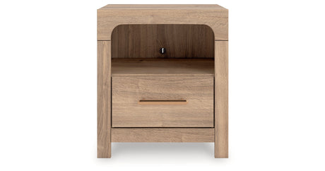 Kinlanni Tan Nightstand by Ashley at Eve Furniture