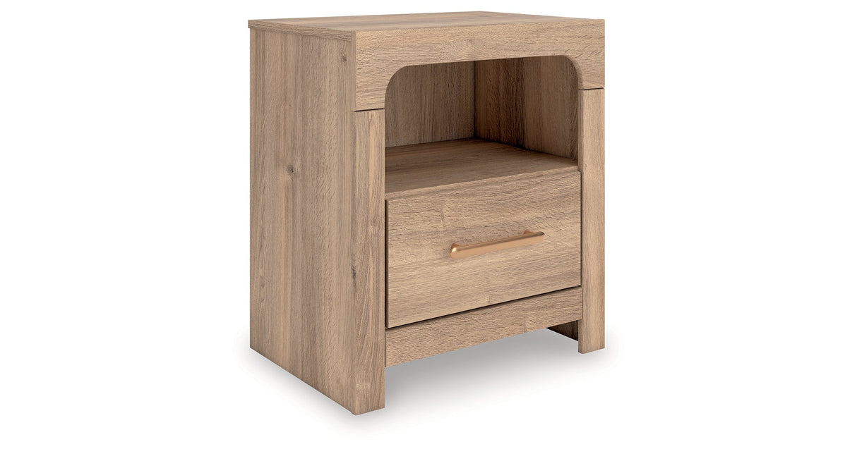 Kinlanni Tan Nightstand by ASHLEY FURNITURE at Eve Furniture