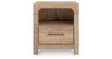 Kinlanni Tan Nightstand by ASHLEY FURNITURE at Eve Furniture