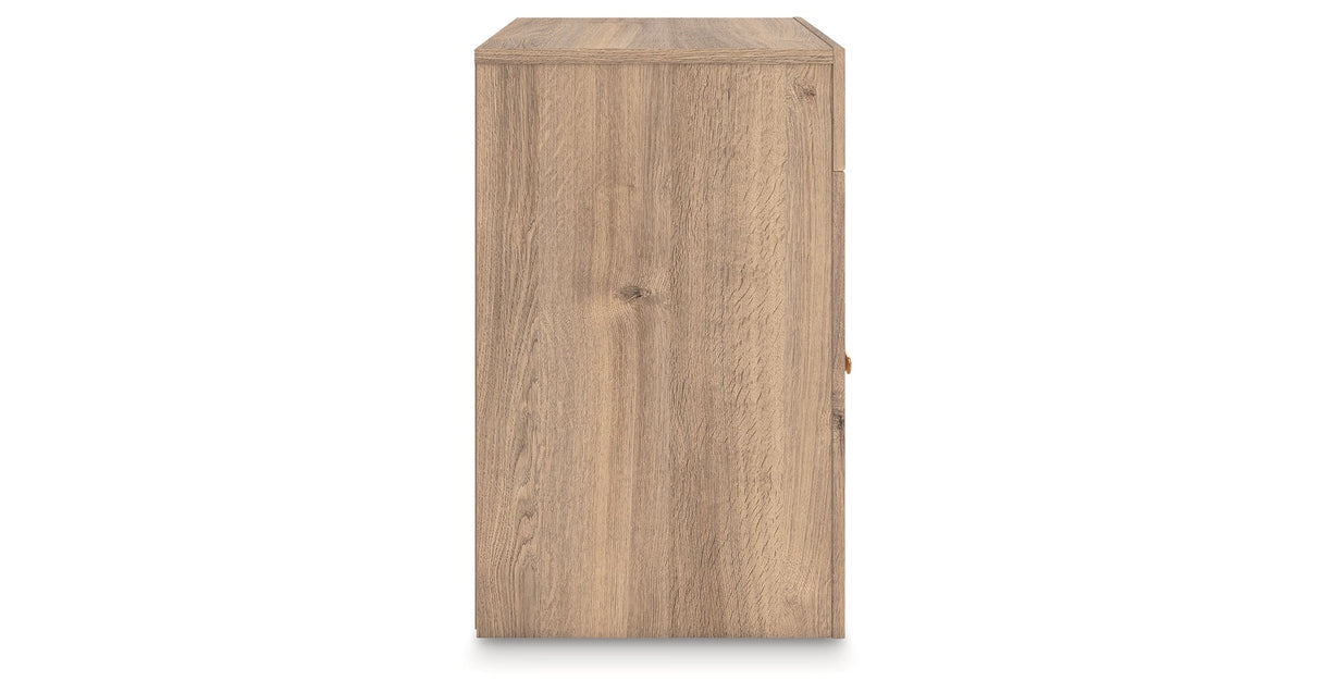 Kinlanni Tan Nightstand by ASHLEY FURNITURE at Eve Furniture