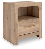 Kinlanni Tan Nightstand by ASHLEY FURNITURE at Eve Furniture