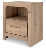 Kinlanni Tan Nightstand by ASHLEY FURNITURE at Eve Furniture