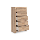 Kinlanni Tan Upholstered Panel Bedroom Set by Ashley at Eve Furniture