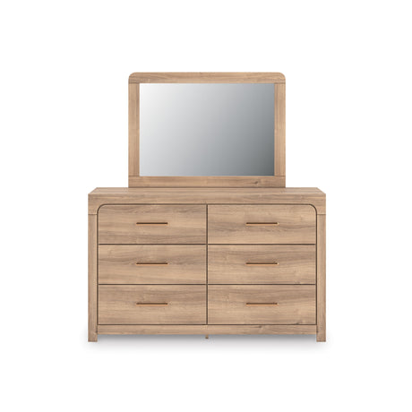 Kinlanni Tan Upholstered Panel Bedroom Set by Ashley at Eve Furniture