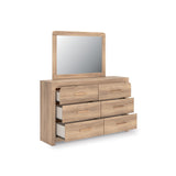 Kinlanni Tan Upholstered Panel Bedroom Set by Ashley at Eve Furniture
