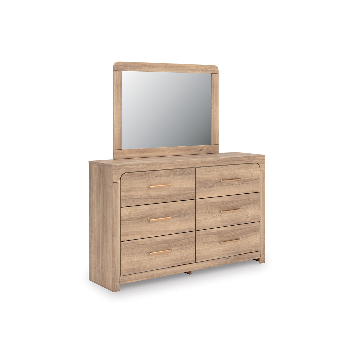 Kinlanni Tan Upholstered Panel Bedroom Set by Ashley at Eve Furniture
