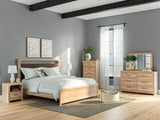 Kinlanni Tan Upholstered Panel Bedroom Set by Ashley at Eve Furniture