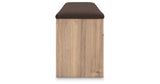 Kinlanni Tan/Brown Bedroom Storage Bench by Ashley at Eve Furniture