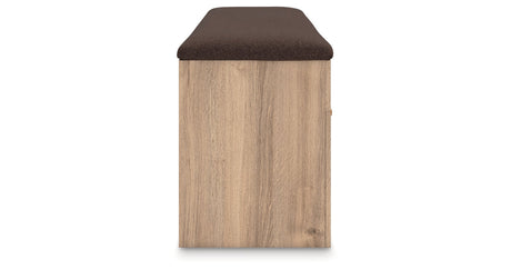 Kinlanni Tan/Brown Bedroom Storage Bench by Ashley at Eve Furniture