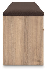Kinlanni Tan/Brown Bedroom Storage Bench by ASHLEY FURNITURE at Eve Furniture