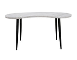 Kinsley White Marble Kidney Shaped Desk by Steve Silver at Eve Furniture