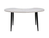 Kinsley White Marble Kidney Shaped Desk by Steve Silver at Eve Furniture
