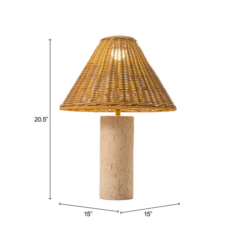Kintal Natural Solar Table Lamp by Zuomod at Eve Furniture