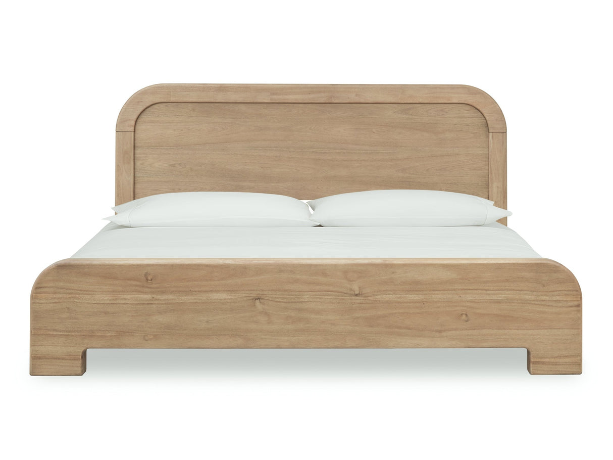 Kione Acacia Wood Eastern King Platform Bed in Lioness by Modus Furniture at Eve Furniture