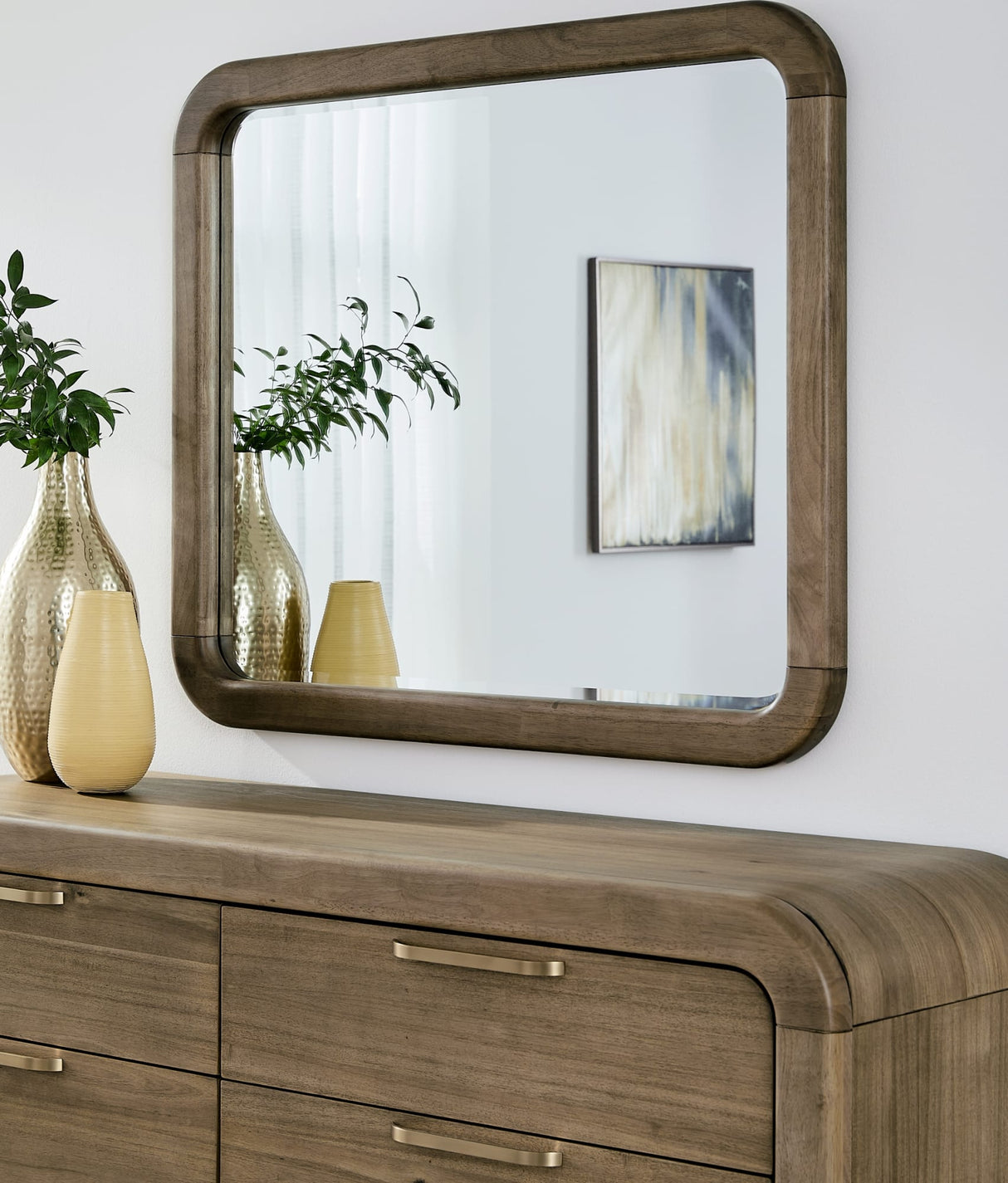 Kione Lioness Beveled Glass Wall or Dresser Mirror by Modus Furniture at Eve Furniture