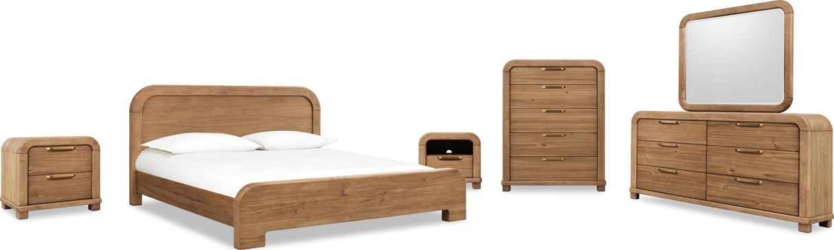 Kione Lioness Beveled Glass Wall or Dresser Mirror by Modus Furniture at Eve Furniture