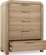 Kione Lioness Five Drawer Acacia Wood Chest by Modus Furniture at Eve Furniture