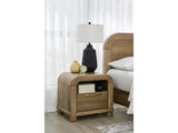 Kione Lioness One Drawer Acacia Wood Nightstand by Modus Furniture at Eve Furniture