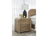 Kione Lioness Two Drawer Acacia Wood Nightstand by Modus Furniture at Eve Furniture
