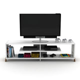 Kipp Tv Stand Walnut-White by Furnia at Eve Furniture