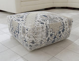 Kira Jacquard Woven Fabric Printed Pouf