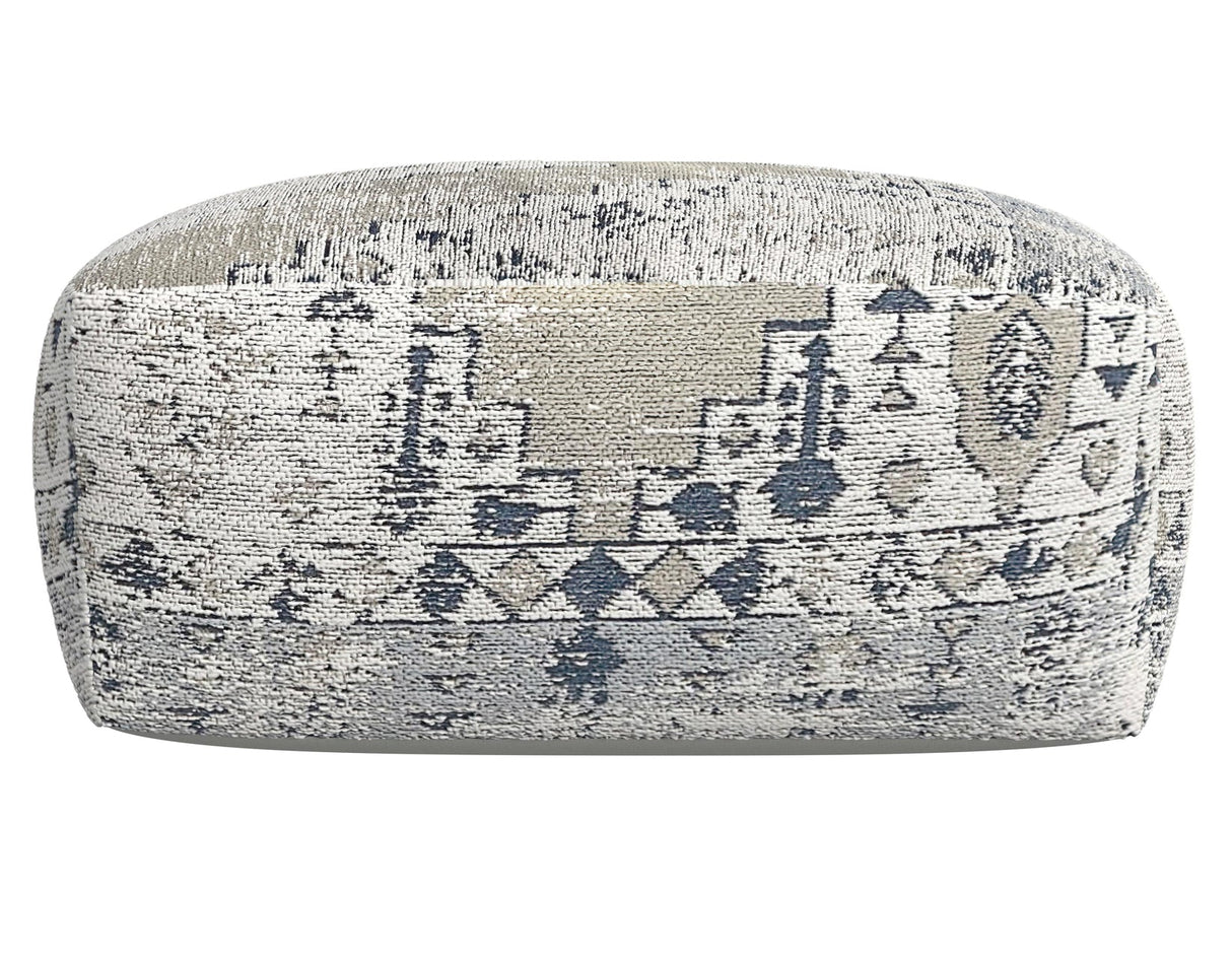 Kira Jacquard Woven Fabric Printed Pouf