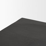 Kiran 17L x 17W x 26H Black Wood W/ Black Metal Base C-Shape Counter Stool by Mercana at Eve Furniture