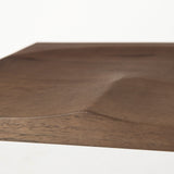 Kiran 17L x 17W x 26H Medium Brown Wood W/ Antique Nickel Finished Metal Frame Counter Stool by Mercana at Eve Furniture