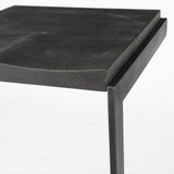 Kiran Black Wood W/ Black Metal Base C-Shape Bar Stool by Mercana at Eve Furniture