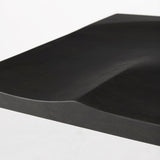 Kiran Black Wood W/ Black Metal Base C-Shape Bar Stool by Mercana at Eve Furniture