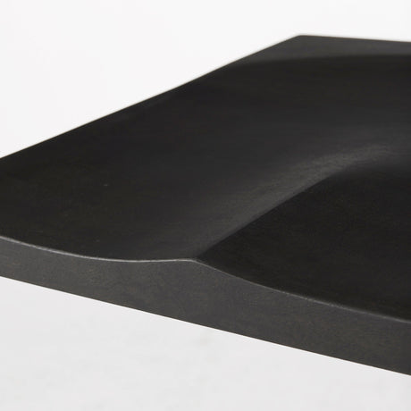 Kiran Black Wood W/ Black Metal Base C-Shape Bar Stool by Mercana at Eve Furniture
