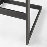 Kiran Black Wood W/ Black Metal Base C-Shape Bar Stool by Mercana at Eve Furniture