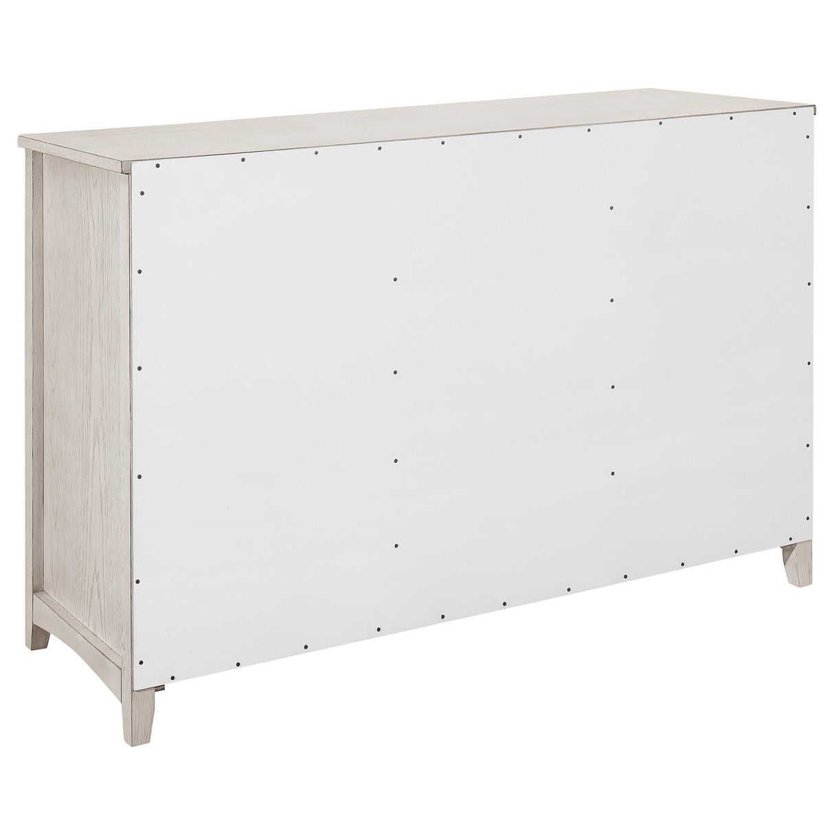 Kirby 3-Drawer Rectangular Server with Adjustable Shelves Natural/Rustic Off White