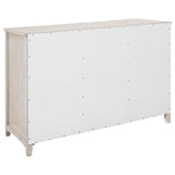 Kirby 3-Drawer Rectangular Server with Adjustable Shelves Natural/Rustic Off White