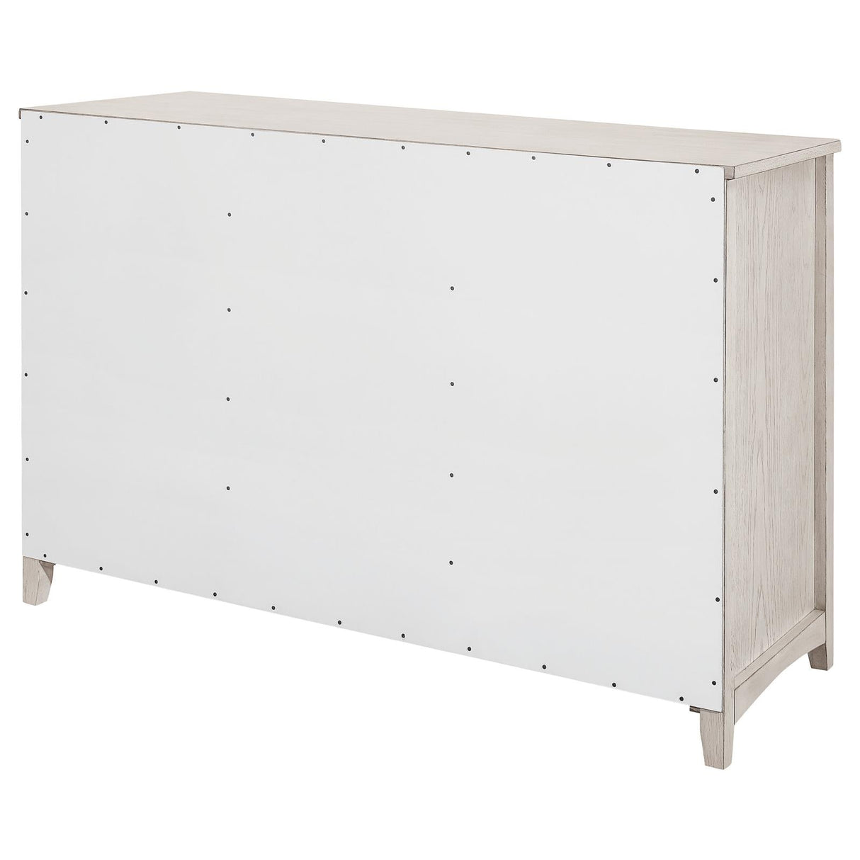 Kirby 3-Drawer Rectangular Server with Adjustable Shelves Natural/Rustic Off White