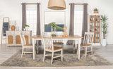 Kirby Natural/Rustic Off White 5-Piece Dining Set