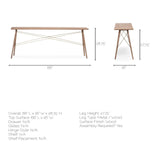 Kirby I Brown Wooden Cross Braced Console Table by Mercana at Eve Furniture