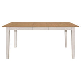 Kirby Natural/Rustic Off White Rectangular Dining Table with Butterfly Leaf