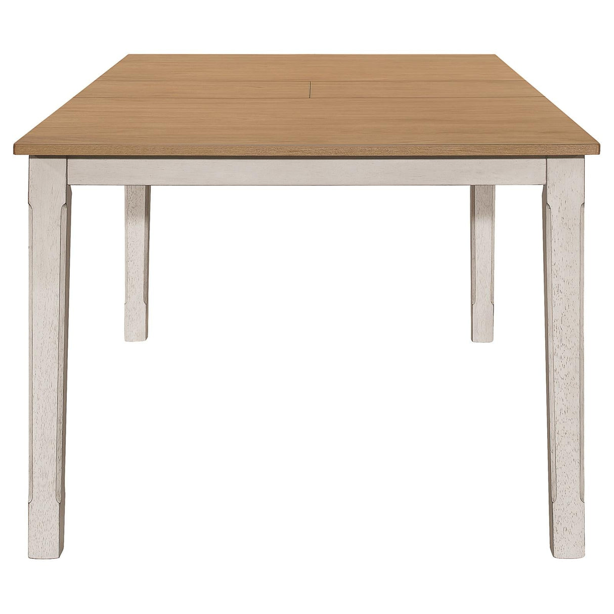 Kirby Natural/Rustic Off White Rectangular Dining Table with Butterfly Leaf