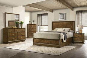 Kirkham walnut 4-Piece Queen Bedroom Set by Furniture of America at Eve Furniture