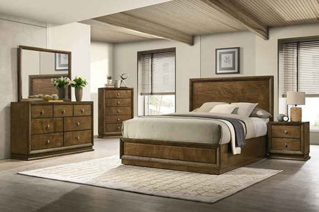 Kirkham walnut 4-Piece Queen Bedroom Set by Furniture of America at Eve Furniture