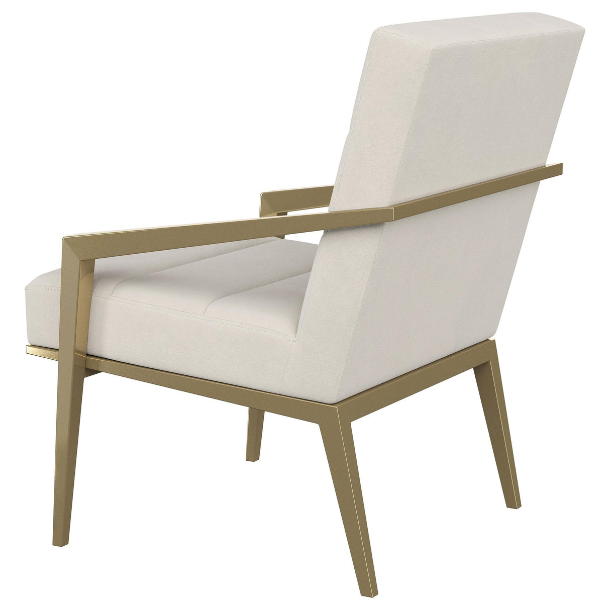 Kirra Cream/Gold Upholstered Accent Armchair with Metal Frame by Coaster at Eve Furniture