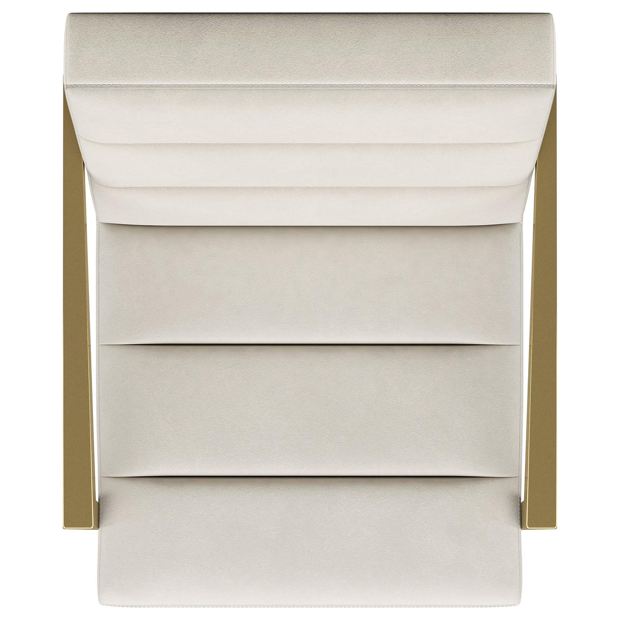 Kirra Cream/Gold Upholstered Accent Armchair with Metal Frame by Coaster at Eve Furniture