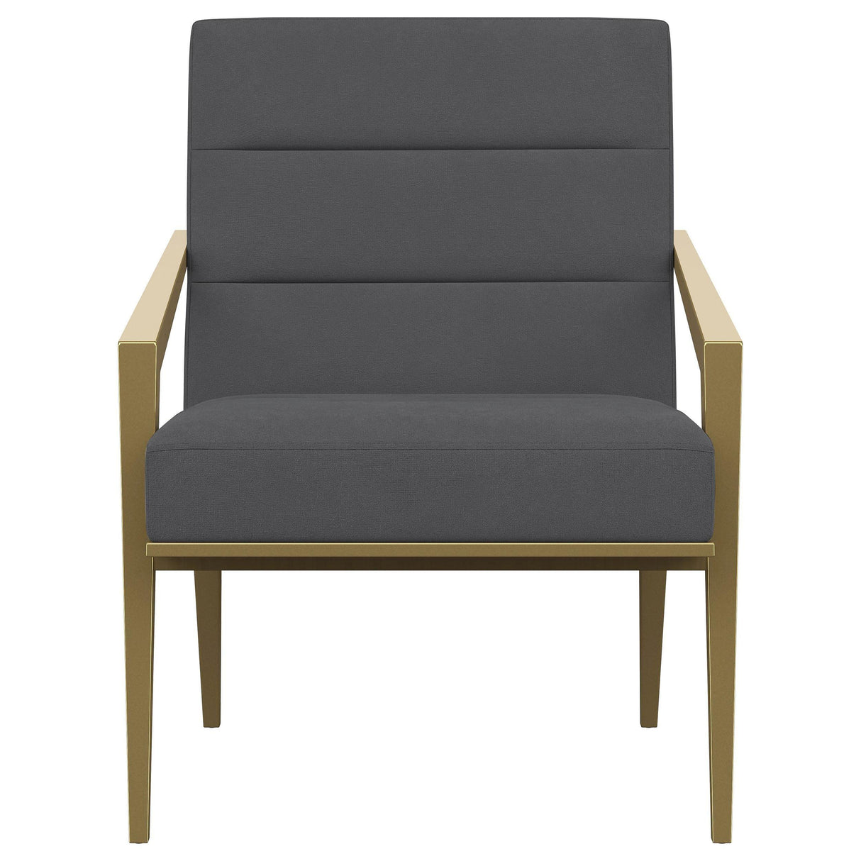 Kirra Dark Grey/Gold Upholstered Accent Armchair with Metal Frame by Coaster at Eve Furniture