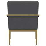 Kirra Dark Grey/Gold Upholstered Accent Armchair with Metal Frame by Coaster at Eve Furniture
