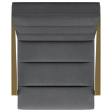 Kirra Dark Grey/Gold Upholstered Accent Armchair with Metal Frame by Coaster at Eve Furniture