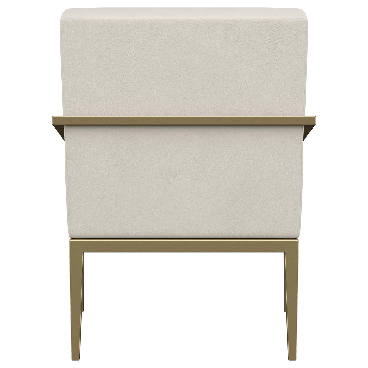 Kirra Cream/Gold Upholstered Accent Armchair with Metal Frame