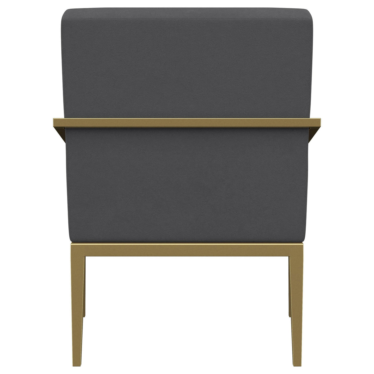 Kirra Dark Grey/Gold Upholstered Accent Armchair with Metal Frame