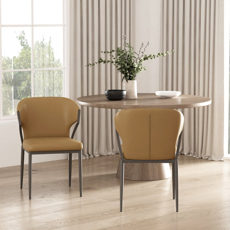 Kirsten Dining Chair in Camel (set of 2) by Manhattan Comfort at Eve Furniture