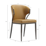 Kirsten Dining Chair in Camel (set of 2) by Manhattan Comfort at Eve Furniture